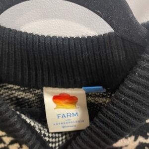 FARM Rio Black and Cream Long Sleeve Dress